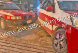Solo daños materiales deja choque de taxis en Tantoyuca | LVDT