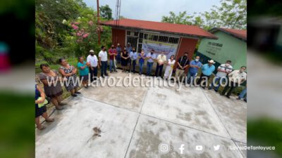 Inicia Ayuntamiento de Ixcatepec construcción de techado de domo en telesecundaria Luis Donaldo Colosio