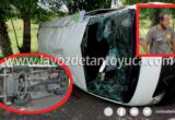 Un lesionado deja aparatosa volcadura de camioneta, en Tantoyuca