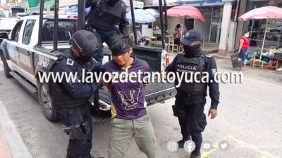 Detienen a jovenzuelo por agredir a su familia