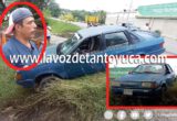 Detienen a ebrio sujeto tras provocar un percance, en Tantoyuca