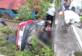 Intento de asalto a taxista termina en accidente, en Tantoyuca