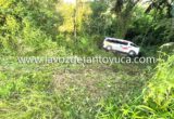 Vuelca camioneta de Transporte Público de la línea “Abejita”