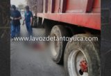 Hombre muere aplastado por camión cañero