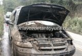Camioneta se incendia en la Álamo - Tamazunchale