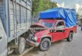 Choque de camionetas deja una mujer herida