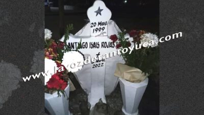 Aun no aparece el cuerpo de “Isaías” y ya pusieron una cruz en paso de lanchas