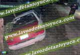Taxista a punto de volcar en la Colonia Manantiales