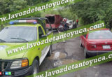 Choque frontal en Chicontepec deja cuantiosos daños materiales