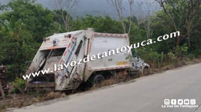 Se accidenta camión recolector de basura