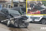 Vuelca camioneta tras aparatoso choque