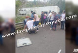 Volcadura de autobús deja un muerto y mas de 15 heridos en Acayucán