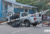 Motociclista sufre fractura al sufrir accidente en Las Choapas