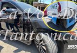 Autobús de Conexión provoca percance sobre la Platón Sánchez
