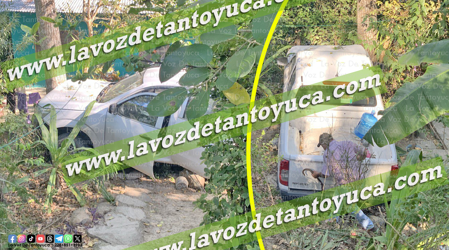 Se le bota la velocidad a una camioneta y termina en el patio de un ...