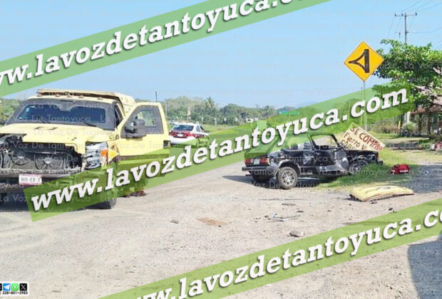 Encontronazo entre un auto Volkswagen y camioneta de valores dejó dos lesionados, en Álamo