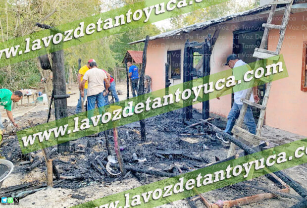 Incendio consume cocina rústica en Tantoyuca