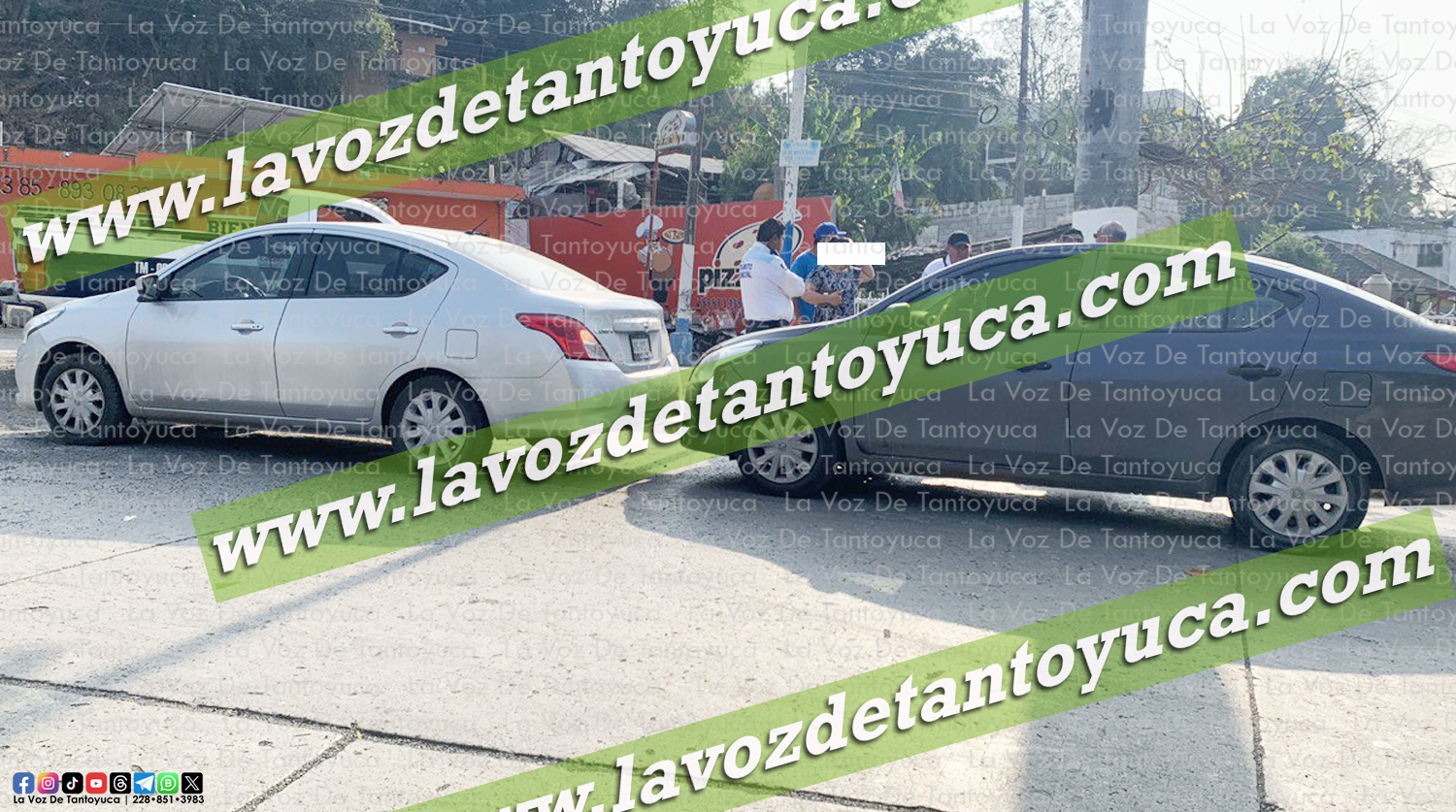 Choque por alcance dejó solo daños materiales - Diario La Voz de Tantoyuca
