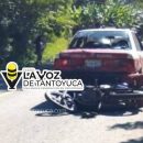 Motociclista resultó lesionado en aparatoso choque por alcance