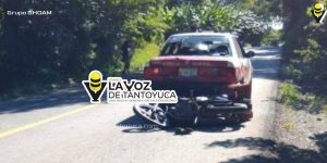 Motociclista resultó lesionado en aparatoso choque por alcance