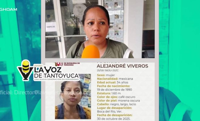 Familia exige búsqueda urgente de Martina Alejandré; fue llevada a la fuerza por su expareja en Boca del Río