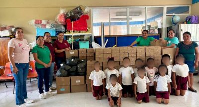 DIF Municipal entrega apoyos alimentarios en Guayabal Grande, Porvenir Chopopo e Izotal Cardonal