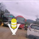 Autobuses quedan atorados en la San Felipe - Huejutla
