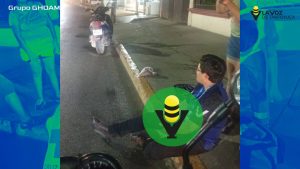 Motociclista resulta herido tras derrapar 