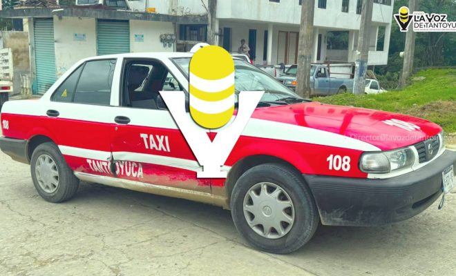 Choque de taxis en Tantoyuca deja una mujer lesionada