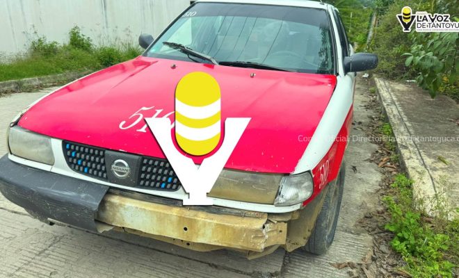 Choque de taxis en Tantoyuca deja una mujer lesionada