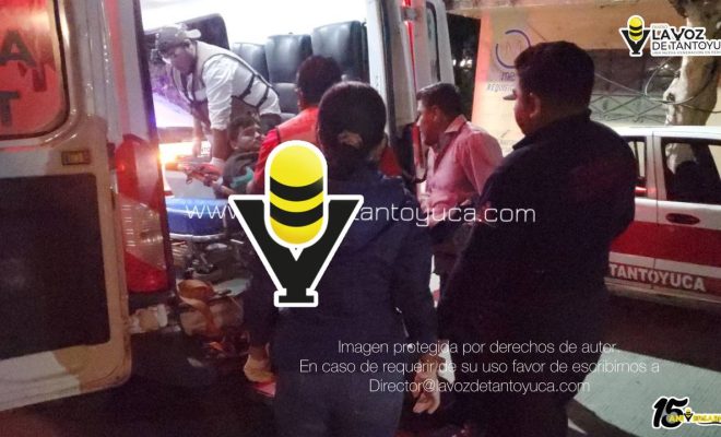 Motociclista resulta lesionado en accidente vial, en la Colonia Reforma