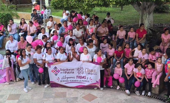 DIF Tantoyuca participa en marcha conmemorativa contra el cáncer de mama