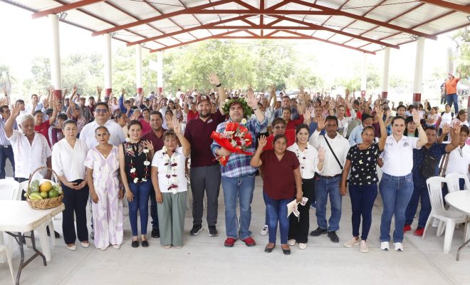 Ampliar la imagen al hacer clic. Entrega alcalde Roberto San Román Salón de Usos Múltiples en Tepatlán Grande; obra beneficiará a 550 habitantes