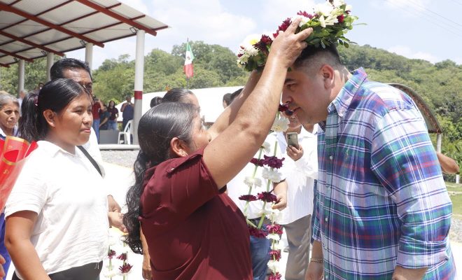 Ampliar la imagen al hacer clic. Entrega alcalde Roberto San Román Salón de Usos Múltiples en Tepatlán Grande; obra beneficiará a 550 habitantes
