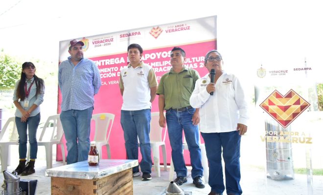 Clic en la imagen para ampliarla. Tantoyuca fortalece la producción de miel con apoyos para apicultores y meliponicultores