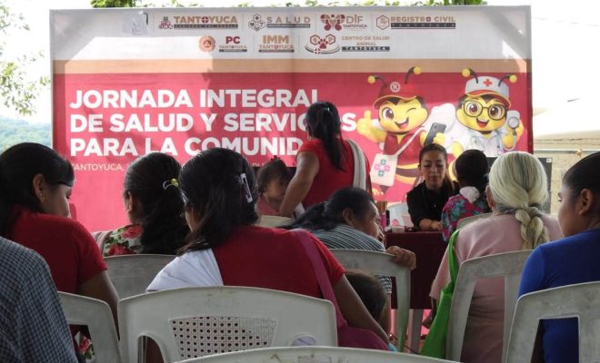 Clic en la imagen para ampliarla. Gobierno Municipal de Tantoyuca acerca servicios de distintas áreas a la comunidad de Trapiche, Chote