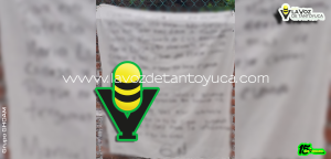 Dejan mensaje en área pública en Papantla 