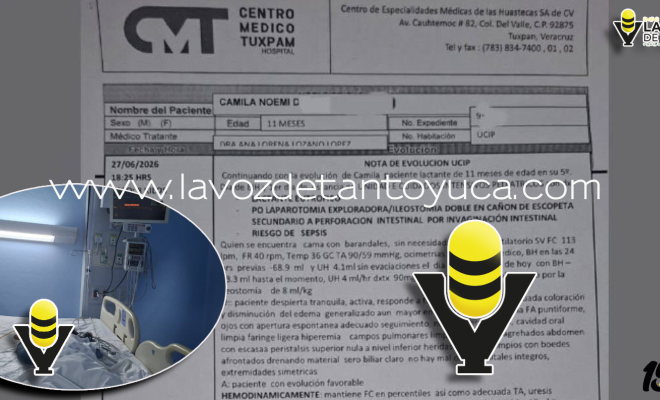 Familia de Tantoyuca solicita apoyo para salvar la vida de bebé de 11 meses