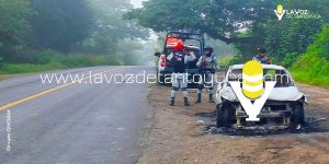 Localizan vehículo calcinado en Tantoyuca