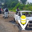 Localizan vehículo calcinado en Tantoyuca