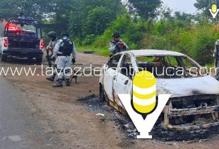Localizan vehículo calcinado en Tantoyuca