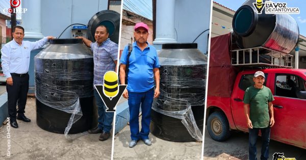Gobierno de Chicontepec mantiene programa de venta de tinacos a bajo costo