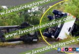 Volcó camioneta con familia de Tantoyuca