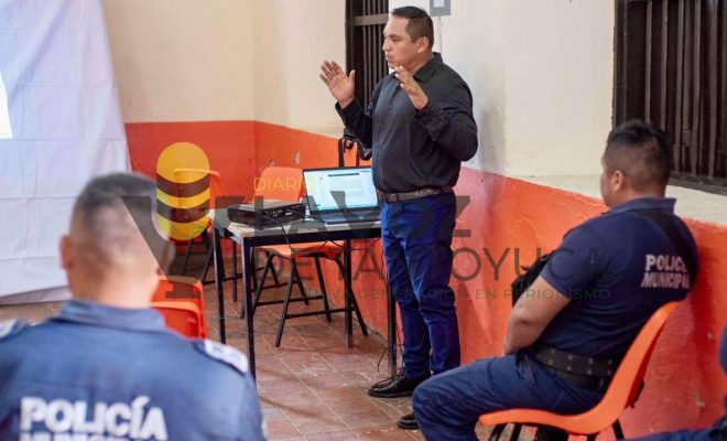 Fortalecen habilidades operativas de la corporación policial en Chontla