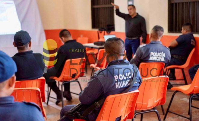 Fortalecen habilidades operativas de la corporación policial en Chontla