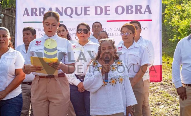 Ayuntamiento de Chontla inicia obra de pavimentación para mejorar accesos en La Garita