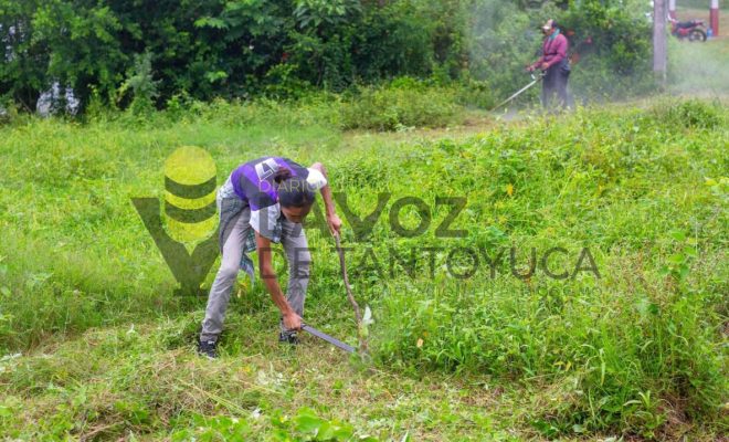 Ampliar imagen al hacer click Impulsa Gobierno Municipal de Chontla trabajos de limpieza y mantenimiento en El Cajete