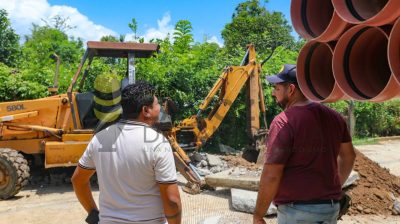 Ayuntamiento de Citlaltépetl da seguimiento a la rehabilitación del drenaje sanitario