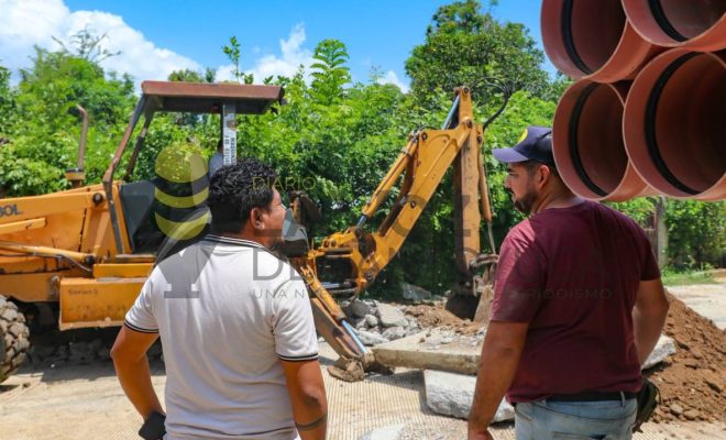 Ayuntamiento de Citlaltépetl da seguimiento a la rehabilitación del drenaje sanitario