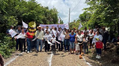 Ayuntamiento de Chontla inicia tres obras de infraestructura vial en comunidades del municipio